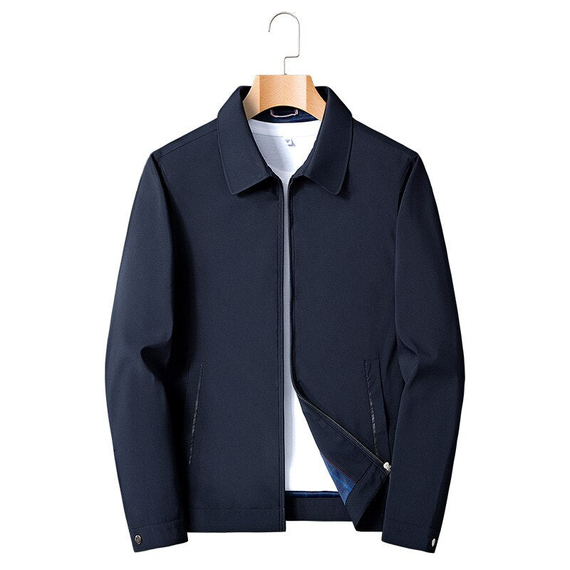 Collar Zipper Simple Office Outerwear Jacket