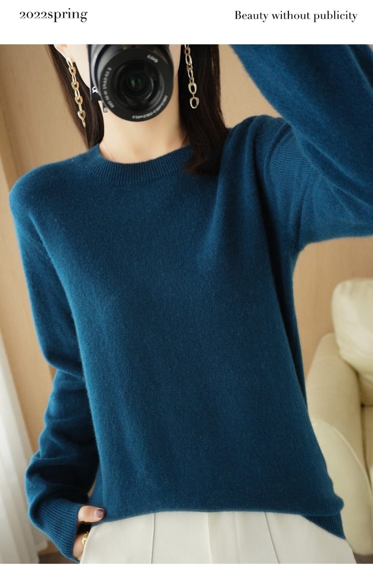 Long-sleeved Knitted Pullovers Sweater